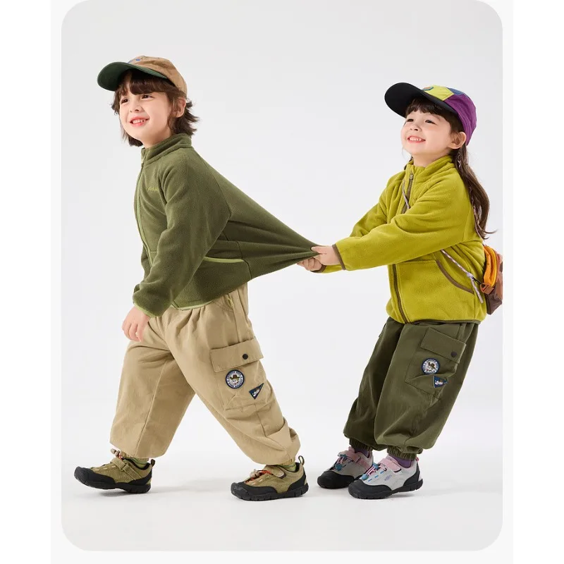 

Boys Girls Coats 2025 Spring Autumn Winter Childrens Clothes Warm Lining Fashion Anti-Static Colorful Top Coats