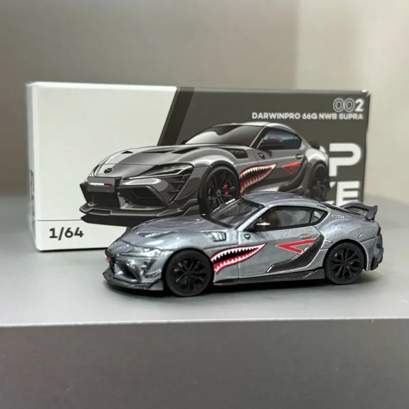 Nuovo In Magazzino Poprace 1:64 Toyota Supra Gr A90 Bocca di Squalo 66g Simulazione In Lega Modello di Auto In Miniatura Personalizzato Ragazzo Giocattolo Regali Ornamento