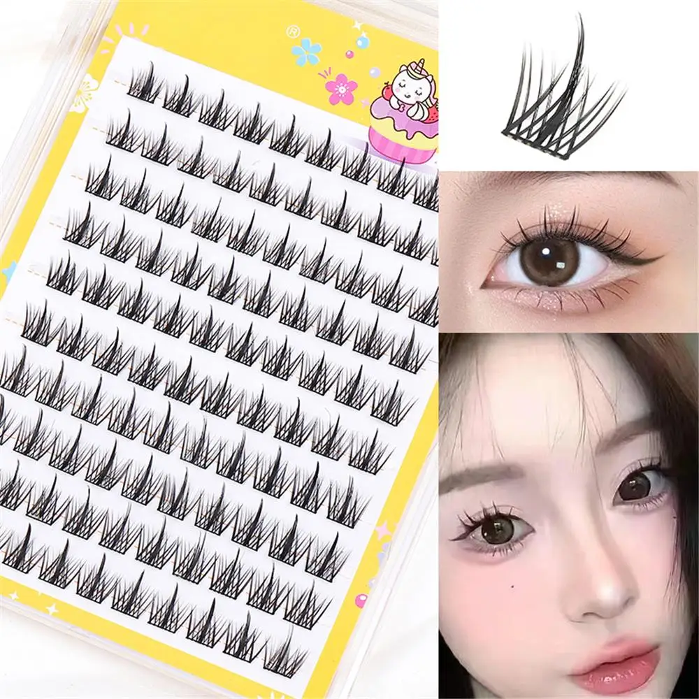 10Rows Spiky Lash Clusters Anime C Curl Individual Lashes Cosplay Thin Band Manga Eyelash Clusters