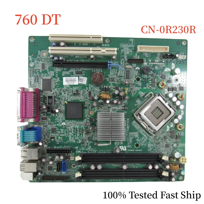 

CN-0R230R For DELL OptiPlex 760 DT Motherboard 0R230R R230R DDR2 Mainboard 100% Tested Fast Ship