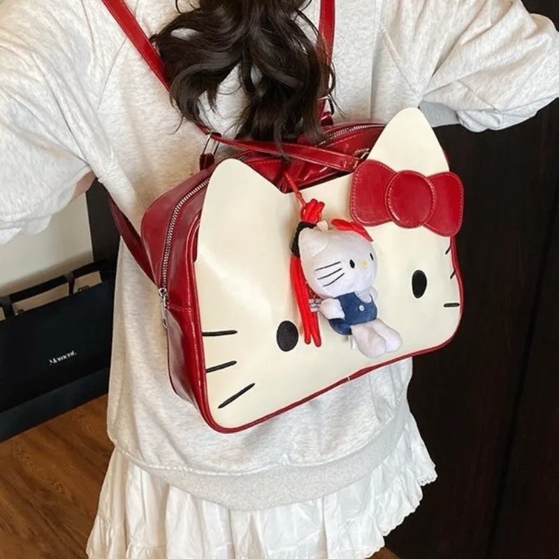 

Hello Kitty Storage Bag Cute Anime Cartoon Versatile Shoulders Sweet Women Accessories Large Capacity Kawaii Girl Gift Wholesale