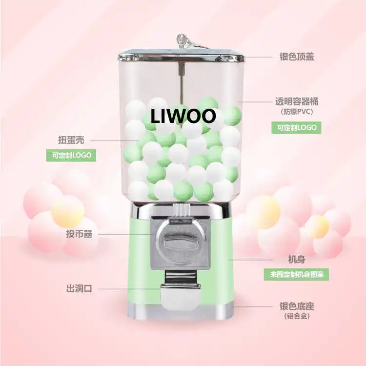 

Square desktop egg twister candy machine spot capsule coffee desktop custom LOGO theme activity