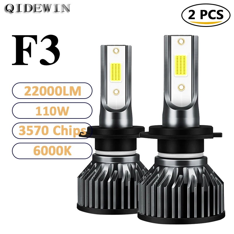 

F3 Mini Headlights Bulb LED Fog Lamps Canbus Auto Projector Lens H1 H4 H7 H8 H11 9005 9006 9004 HB1/3/4/5 9007 H13 Car Headlamp