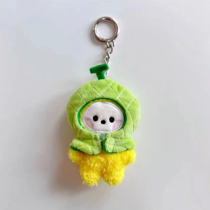 Bt21 Pluszowy brelok do kluczy 9 cm Nowa owocowa opaska na głowę Seria Cartoon Mini Kawaii Doll Bag Pendant Dekoracja domu Zabawka urodzinowa Prezent