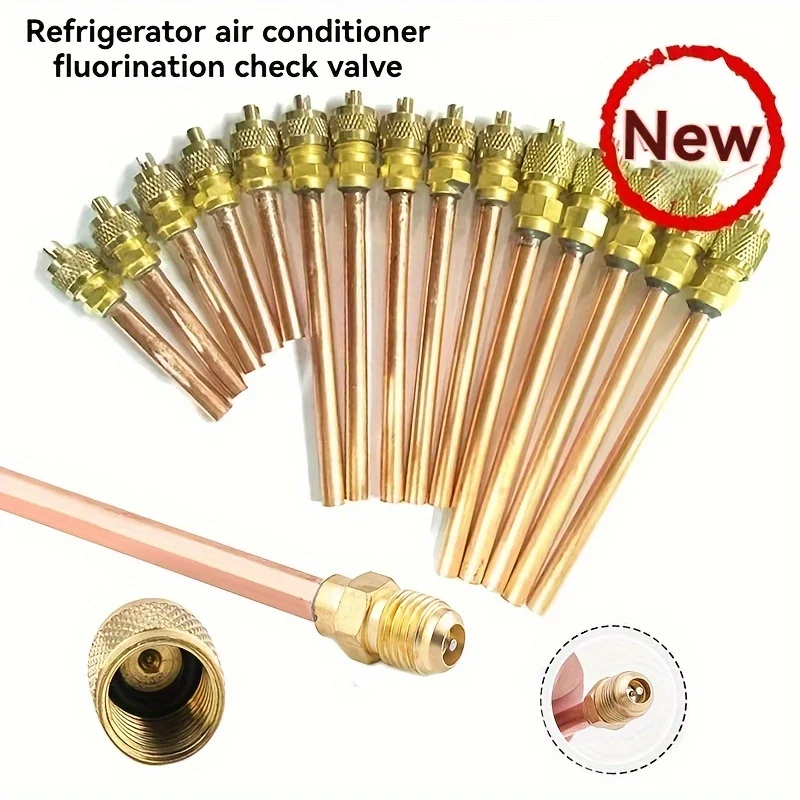 10/20PCS Car AC Refrigeration 100mm/125mm Accessories Valves Copper Tube Filling Parts 3.4 Mpa Home DIY Power Tool
