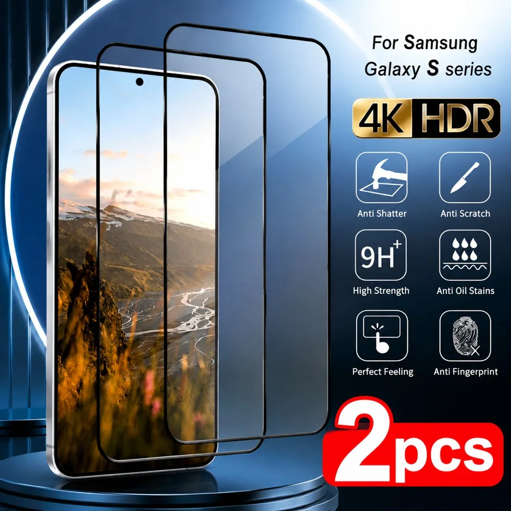 2PCS Tempered Glass For Samsung Galaxy S25 Ultra Screen Protector For Samsung Galaxy S25 S25+ S25 Edge S25 FE Anti-Scratch HD