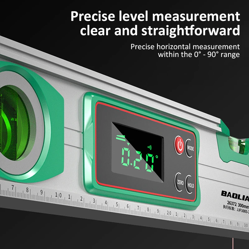 شاشة ديجيتال مستوى الليزر حاكم 30/40/50 سنتيمتر فقاعة مستوى الكحول المغناطيسي رافعة زاوية مقياس التسوية مكتشف التسوية أليجنر