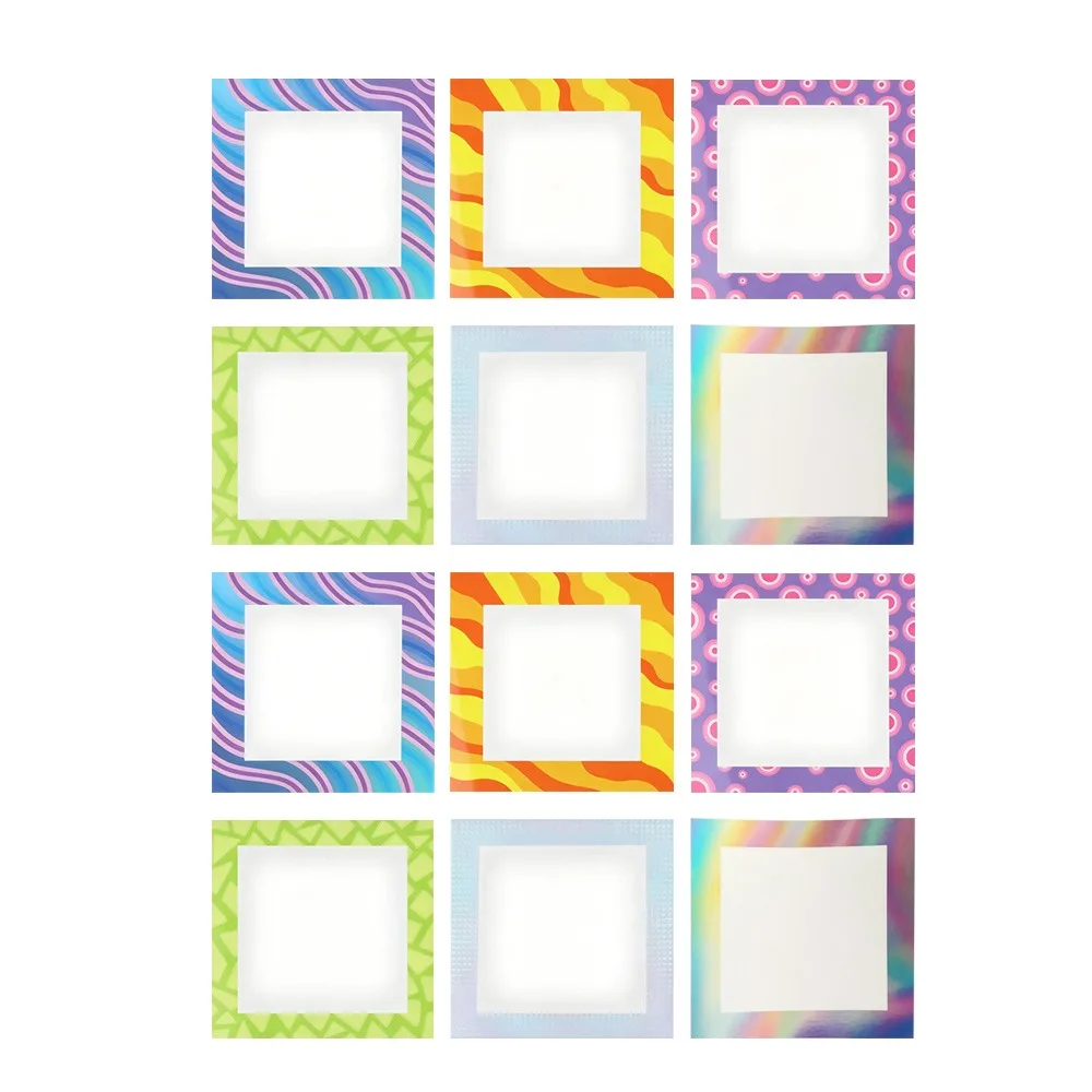 6/12Pcs Assist Aligning Diamond Painting Release Film Protective Frame Reusable Protective Frame Cover 6 Patterns 10cm