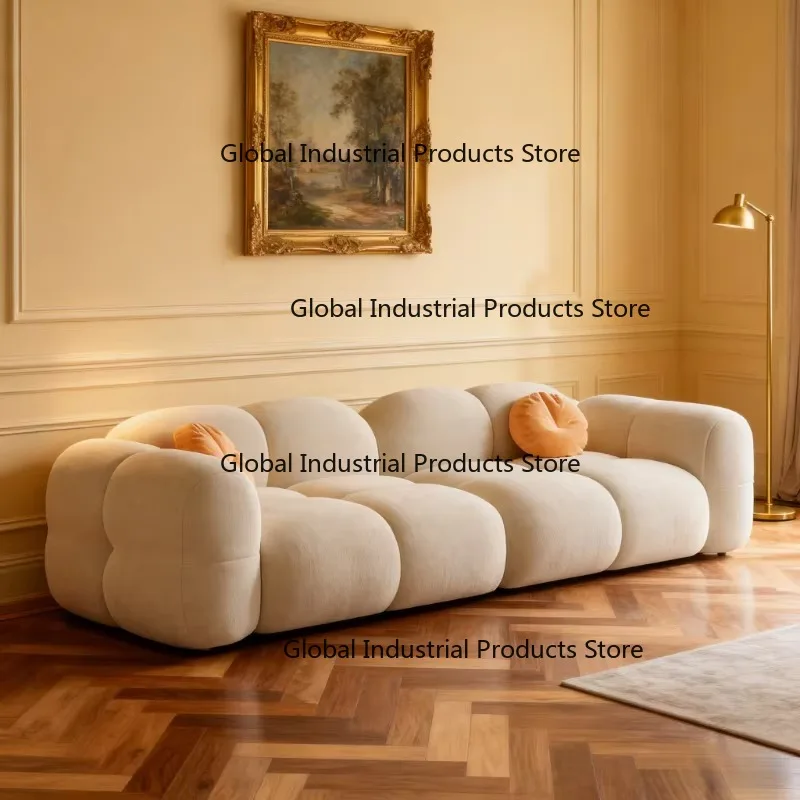 

The Nordic Modern Cream-Style Fabric Sofa Fleece Small-Sized Apartment Sofa