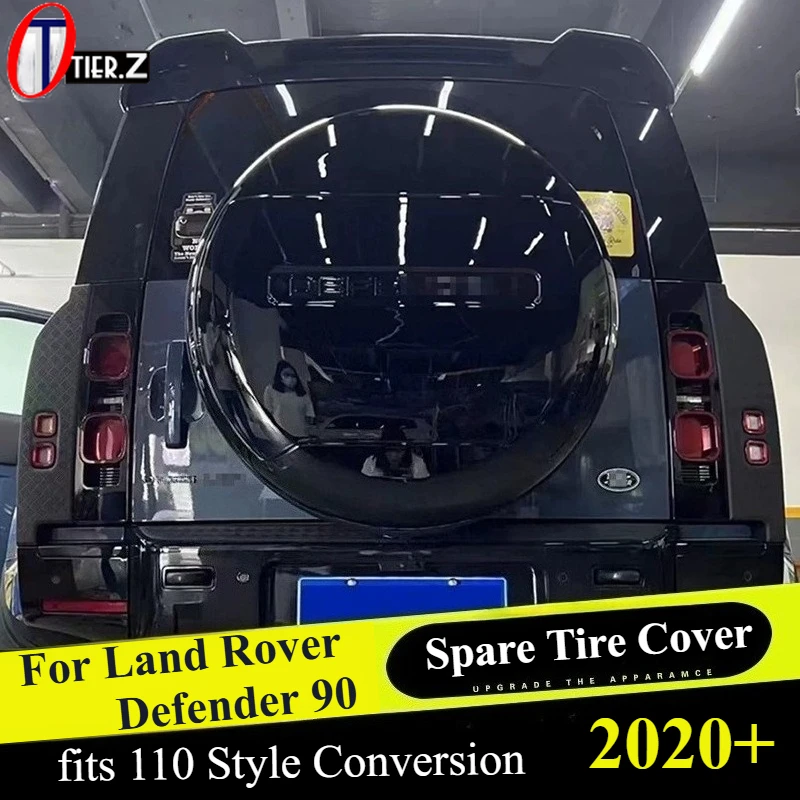 

Car Spare Tire Cover for Land Rover Defender 90 110 Style Conversion ABS Plastic Wheel Shell Tire Accessories Black Styling