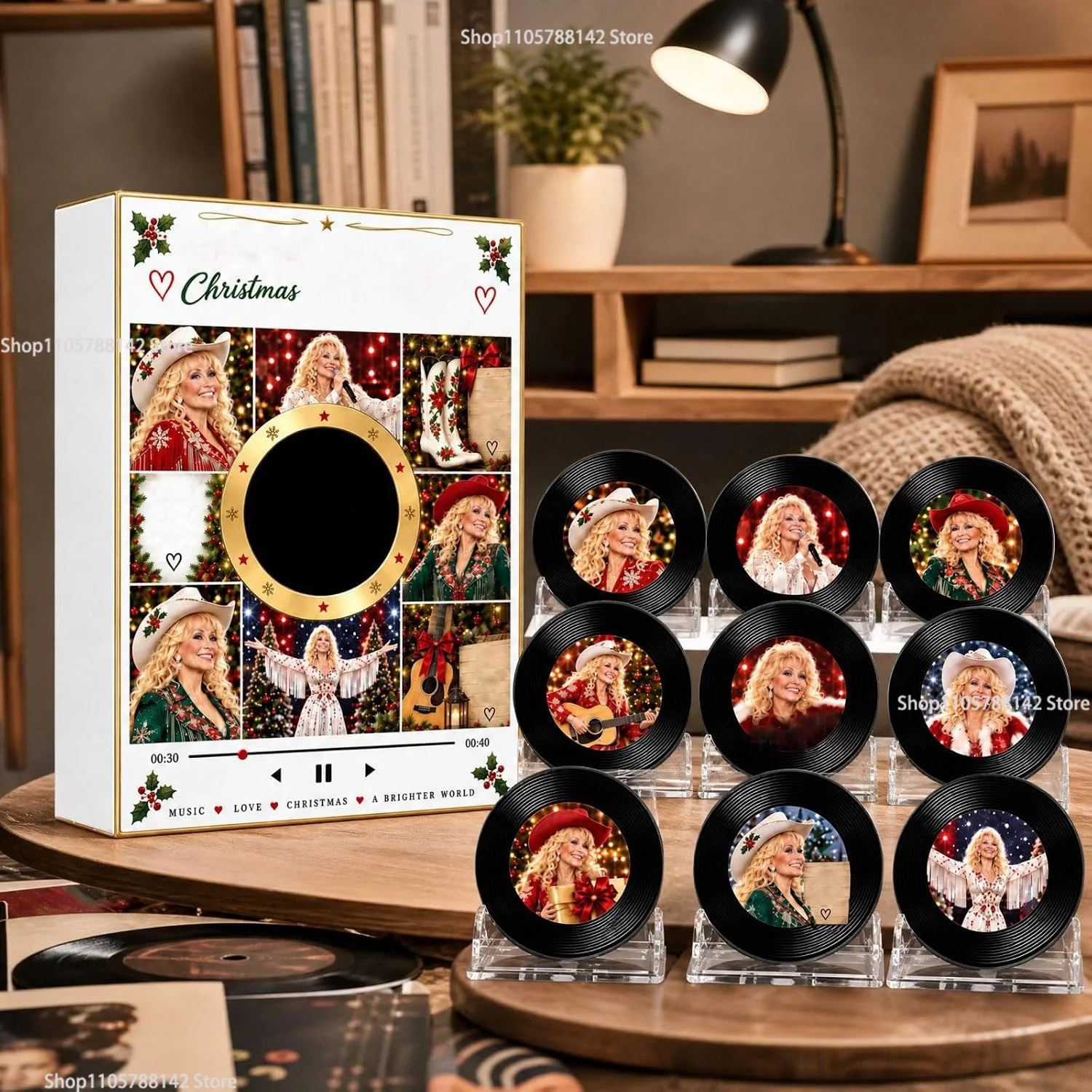 Christmas Decorations Multiple Style Dolly Music Magnets for Refrigerator Christmas Player Music Box Gift For Country  Fans