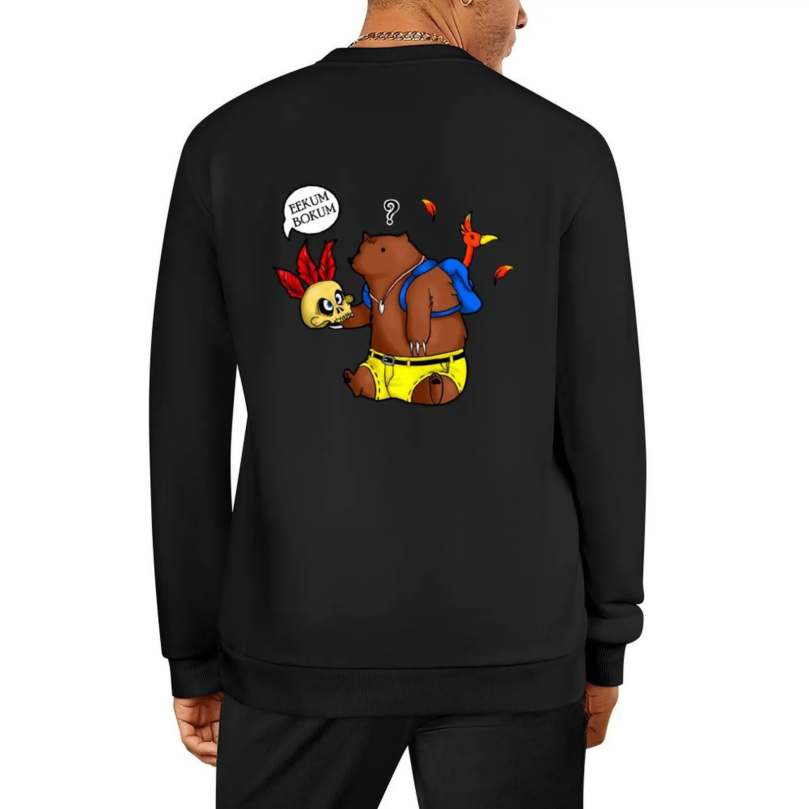 

A Confused Bear and his Bird Pullover men's autumn clothes korean clothes men clothes male new sweatshirt