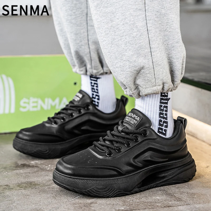SENMA أحذية رجالية 2026 مضادة للانزلاق الجري الرياضية الأصلية العصرية مجلس حذاء سميك القاع الارتفاع زيادة حذاء كاجوال حذاء رجالي حذاء رياضة #4