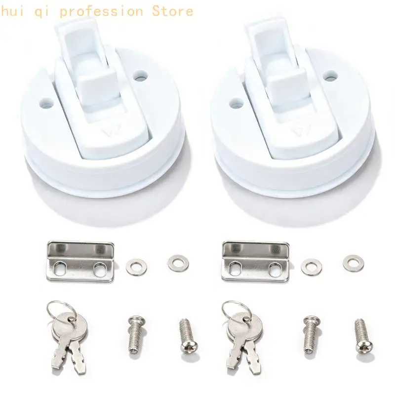Marine-Inspektionsplatten-Schloss-Set mit bündigem Zuggriff, verschlüsselte Deckzugangsbeschläge aus Nylon, 2er-Pack für – Detail 3