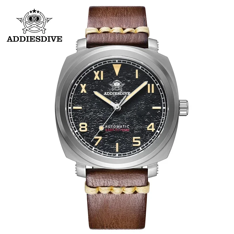 ADDIESDIVE orologio automatico da uomo movimento NH35 vetro zaffiro orologi meccanici quadrante nero verde luminoso 100M orologio da polso subacqueo