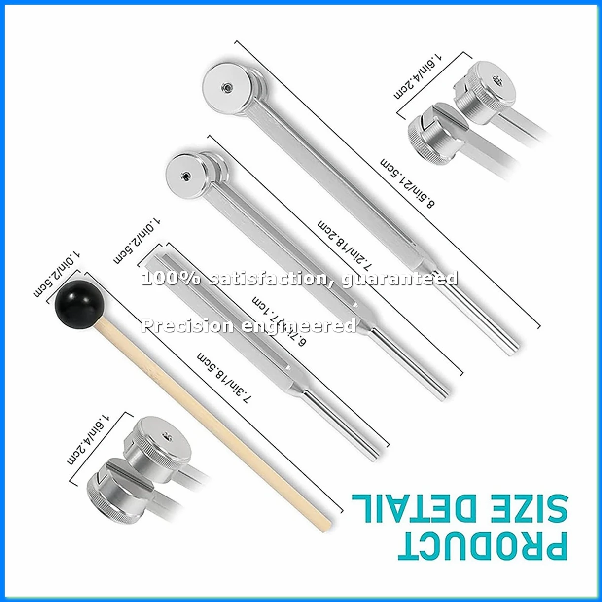 

Tuning Fork Set (128Hz, 256Hz, 512Hz), Tuning Forks for Chakra/ Healing/ Sound Therapy Instruments-ABYS