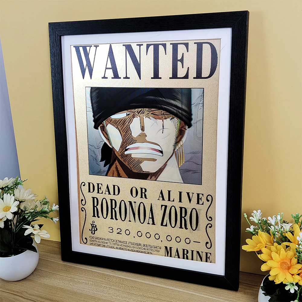 أنيمي الفن قطعة واحدة لوفي زورو سانجي ثلاثية الأبعاد عدسي المشارك التدرج طباعة الهدايا غرفة ديكور جدار الفن (بدون إطار)