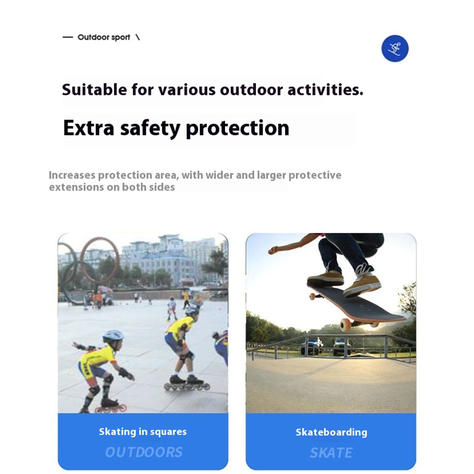 منصات حماية الورك للتزلج سميكة لوحة واحدة حماة الورك التزلج بعقب حماية السراويل للتزلج على الجليد/التزلج