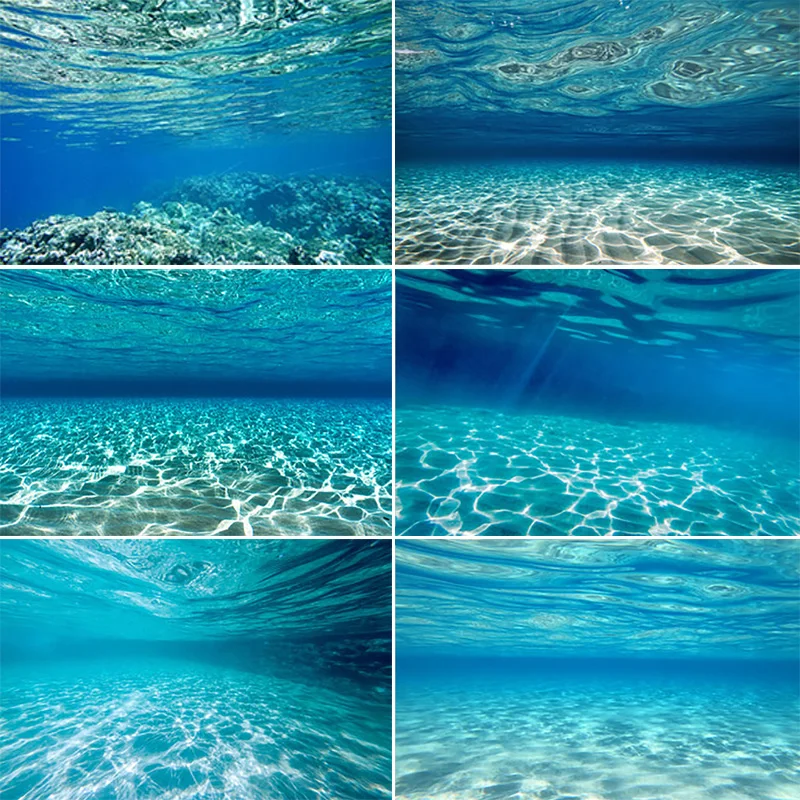 

Light Reflections Underwater Scene Photography Backdrops Sunlight Shining Ocean Surfaces Of The Mediterranean Background HI-01
