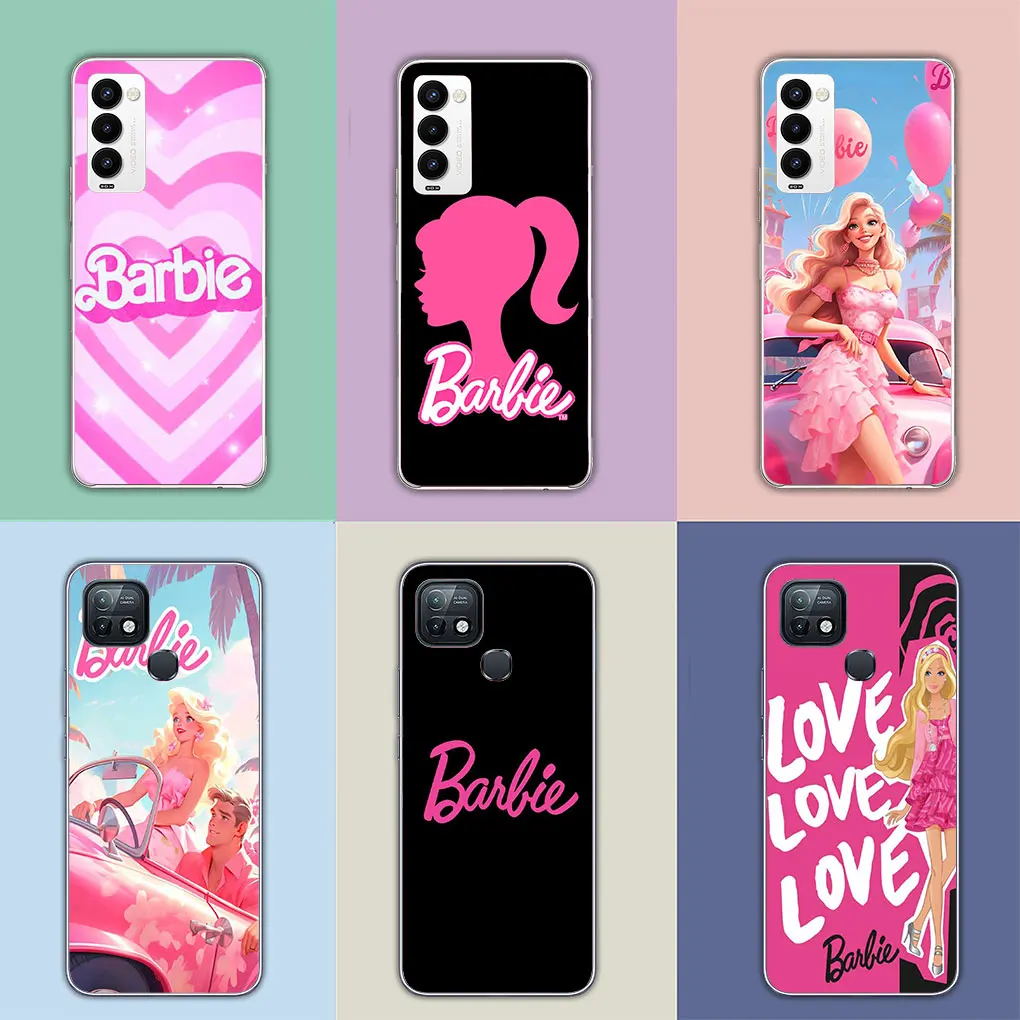 B-Barbie Pink Girl Fashion Cover per telefono per Motorola Moto G13 G14 G53 G54 G62 G72 G82 G84 E13 E20 G42 G32 G23 G22 involucro