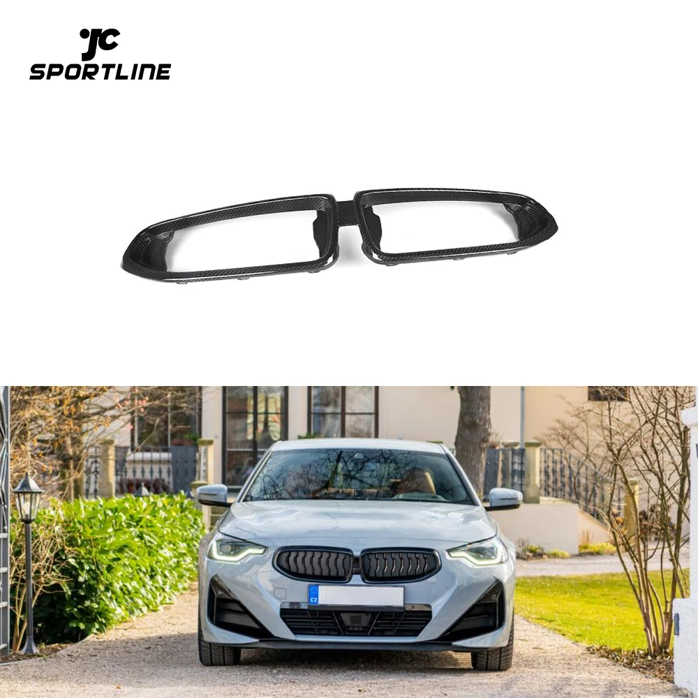 

Dry Carbon Fiber Front Grill Cover Trim For BMW 2 Series G42 220i 230i 2-Door 2021-2022