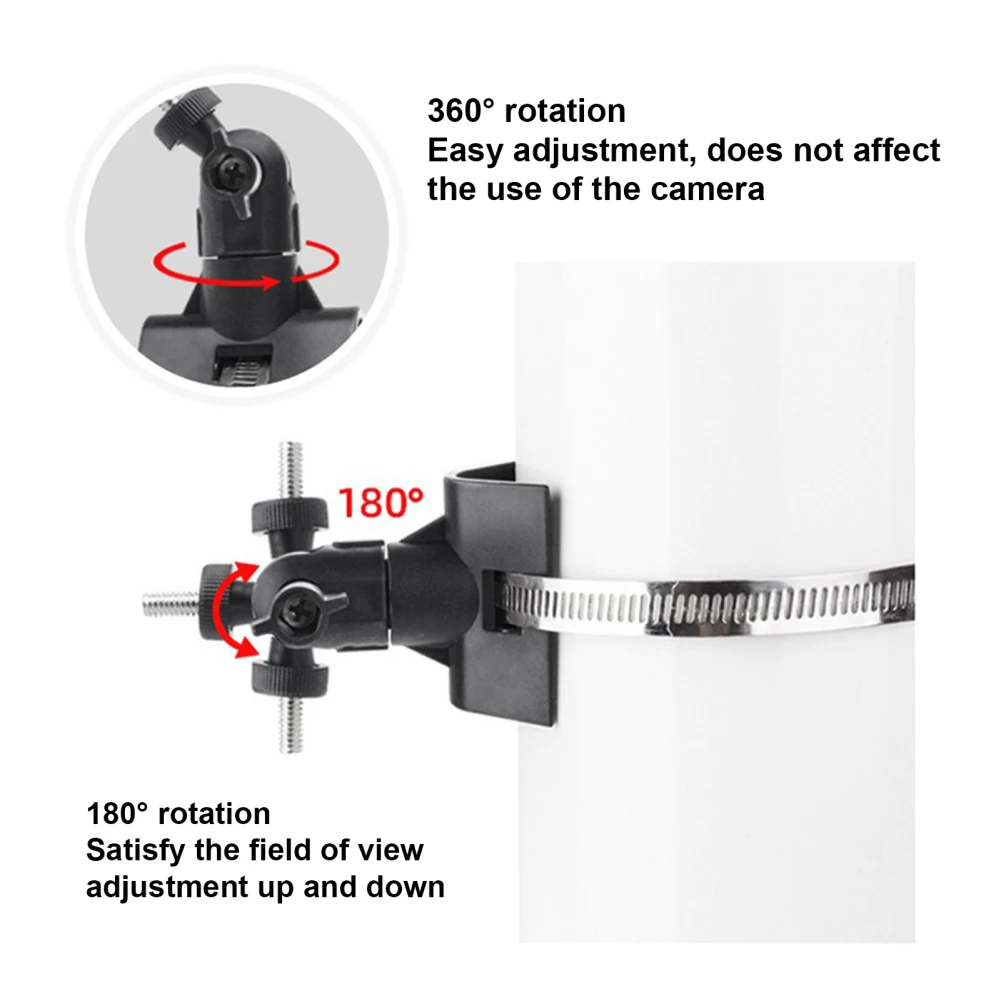 Imagem -03 - Suporte de Parede ao ar Livre Instalação de Enrolamento Estável Pólo Universal Suporte Compatível para Arlo Wyze Eufycam Câmera