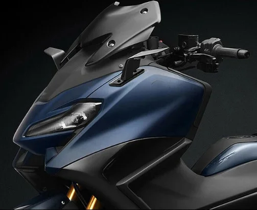 Hoge Kwaliteit Motorfiets Achteruitkijkspiegel Hd Blauw Reflector Spiegel Zwart Aluminium Achteruitkijkspiegels Voor Yamaha TMAX560 2022-2023