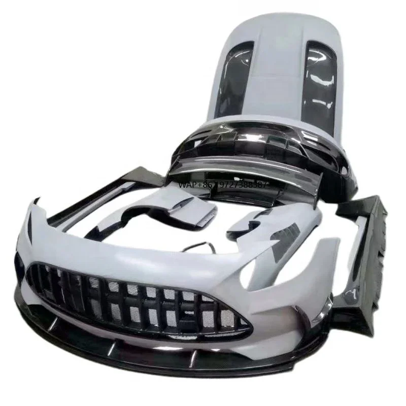 New Half Carbon Fiber Carbon Black Front/Rear Bumpers Hood Spoiler Side Skirt for GT Black Series Universal