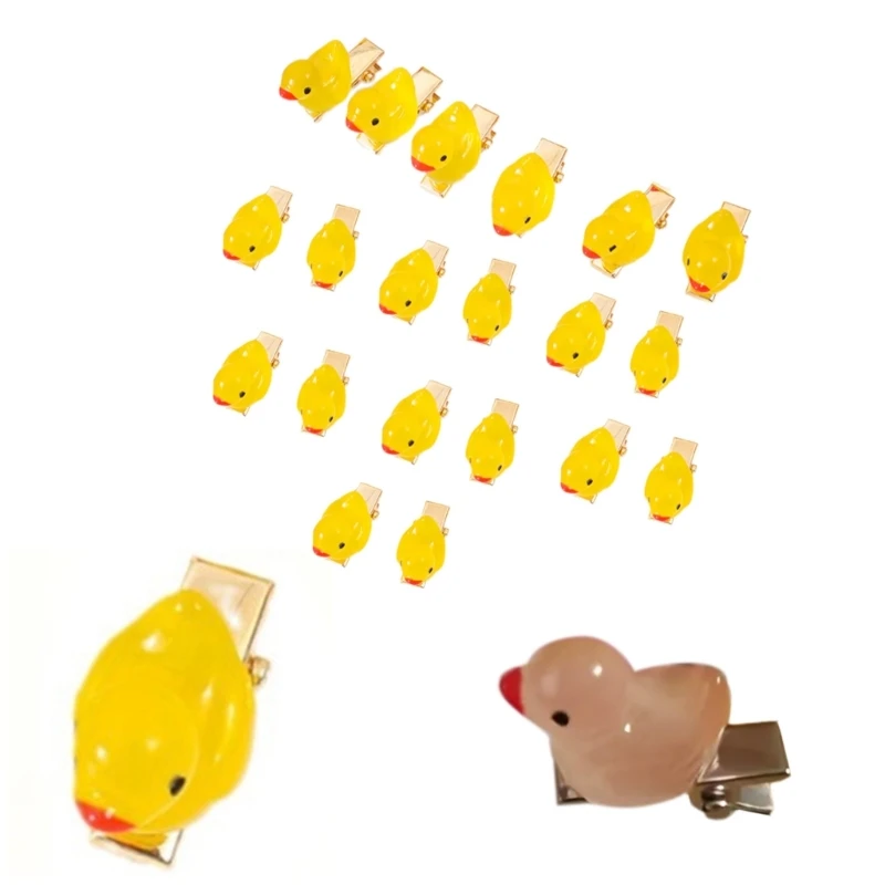 Cartoon Duck Animal Hair Barrettes Realistics Duckling Hairpin for Nightclubs Parties and Daily Fashion Statement