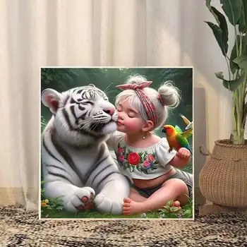 10 best sales Diamantmalerei mit weißem Tiger - №5