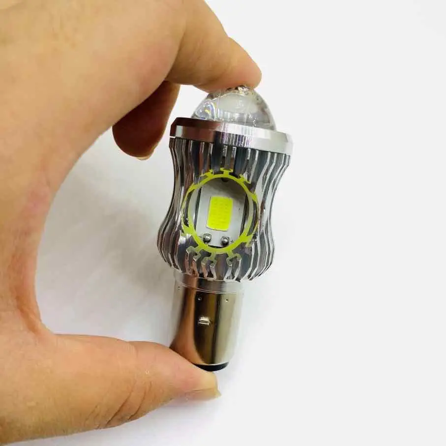 AC DC Led Lens Motorcycle Headlight H4 BA20D LED Moto High/Low Beam Led Spotlight Bulbs P15D Super Bright Dual Color White