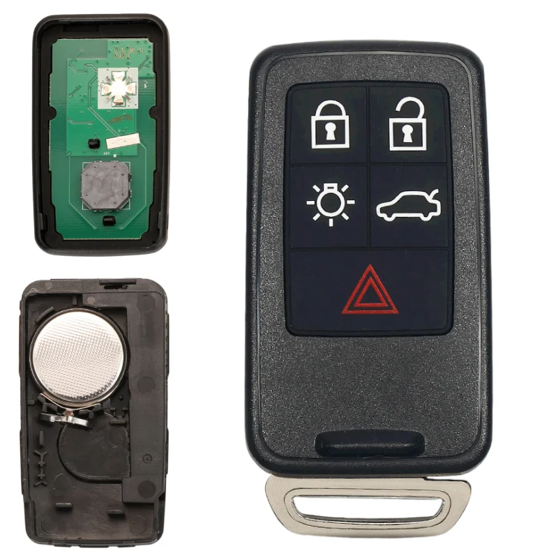 For Volvo XC60 S60 S60L V40 V60 S80 XC70 433Mhz FSK ID46 Remote Smart Car Key Fob Entry 5 Buttons FCCID KR55WK49264