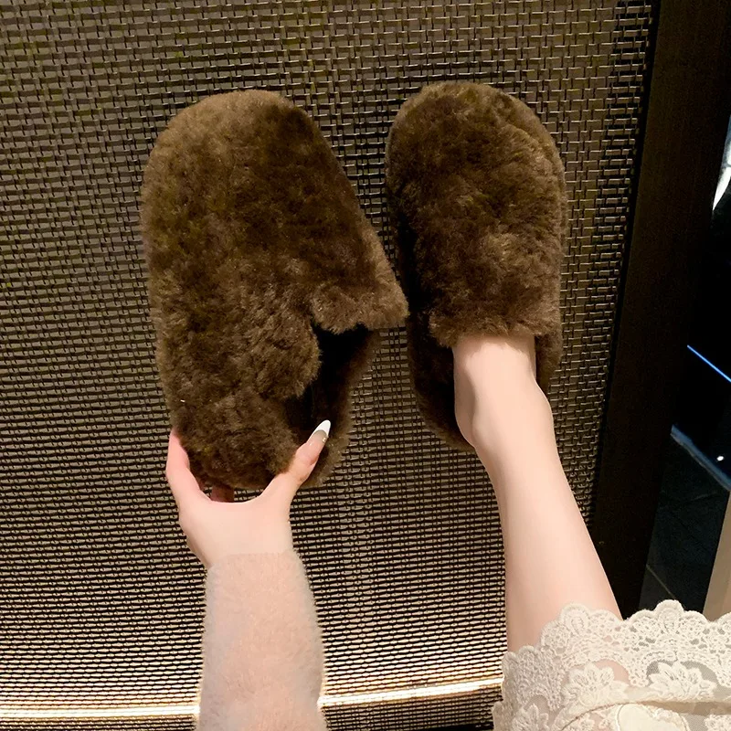 شباشب للنساء، عزل مخملي للخريف والشتاء، جزء سفلي ناعم للمنزل الداخلي، إحساس راقي، ممسحة قطنية باوتو #1