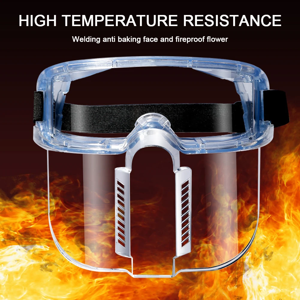 Anti-Fog Transparent Full Face Protective Mask Detachable Safety Face Guard For Welding