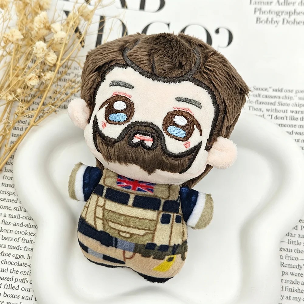 Game John Price Cosplay Keychain Q Version Plush Cotton Doll Backpack Pendant Keyring Adult Collection Accessories