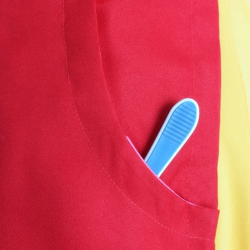 ZA01 Movie 2 Broke Girls Max  Caroline Caroline Cosplay Costume Women Halloween Party Short Sleeve Yellow Apron DressZa0@