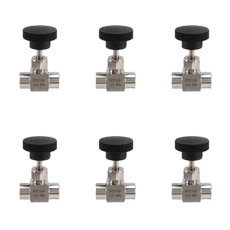 YWDZ-6X 1/4 Zoll BSP Gleiches Innengewinde SS 304 Edelstahl Flow Control Abschaltnadelventil
