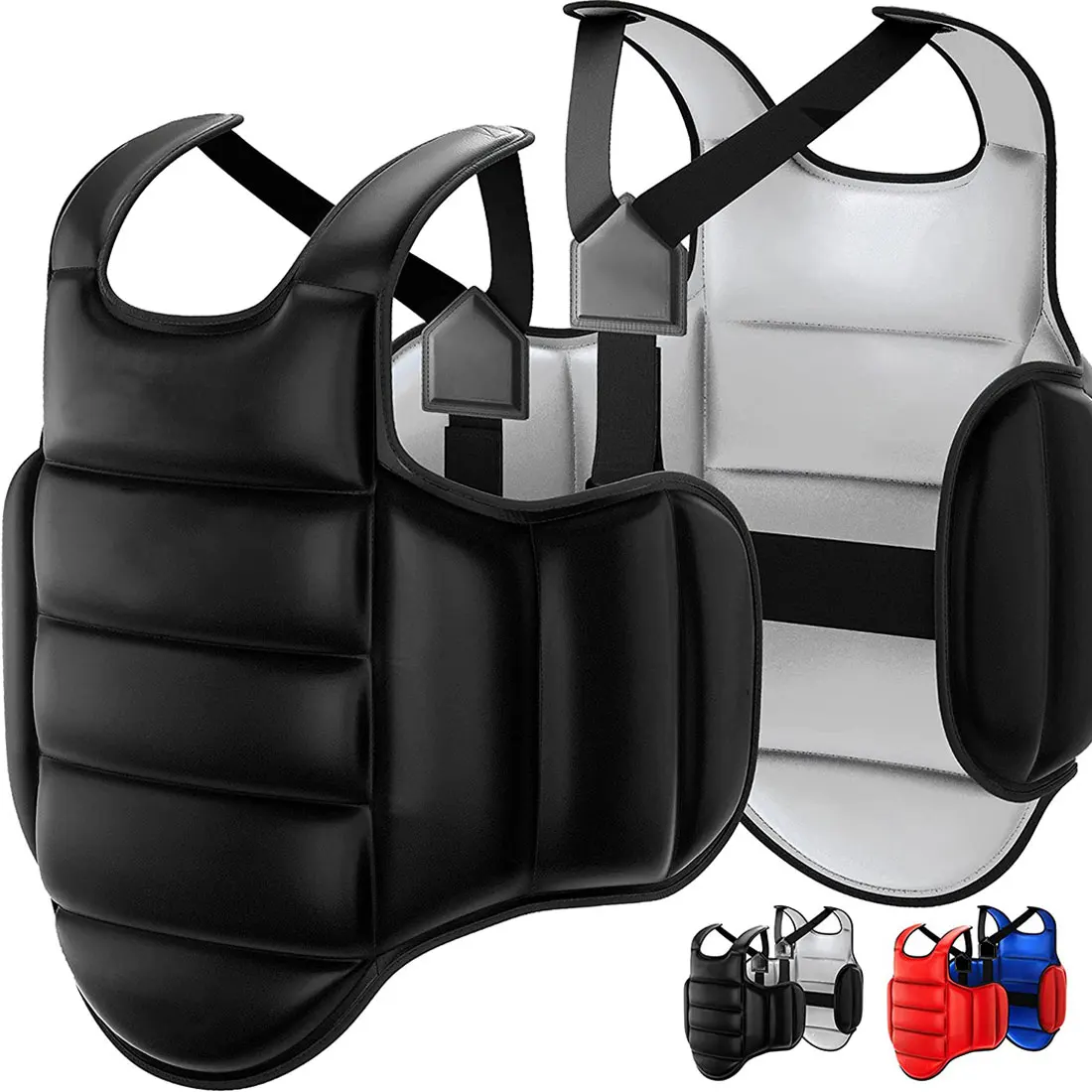 

Karate Uniform Chest Guard Belt Vest MMA Kick Boxing Body Protector Martial Arts WTF Armour Taekwondo Training Equipment