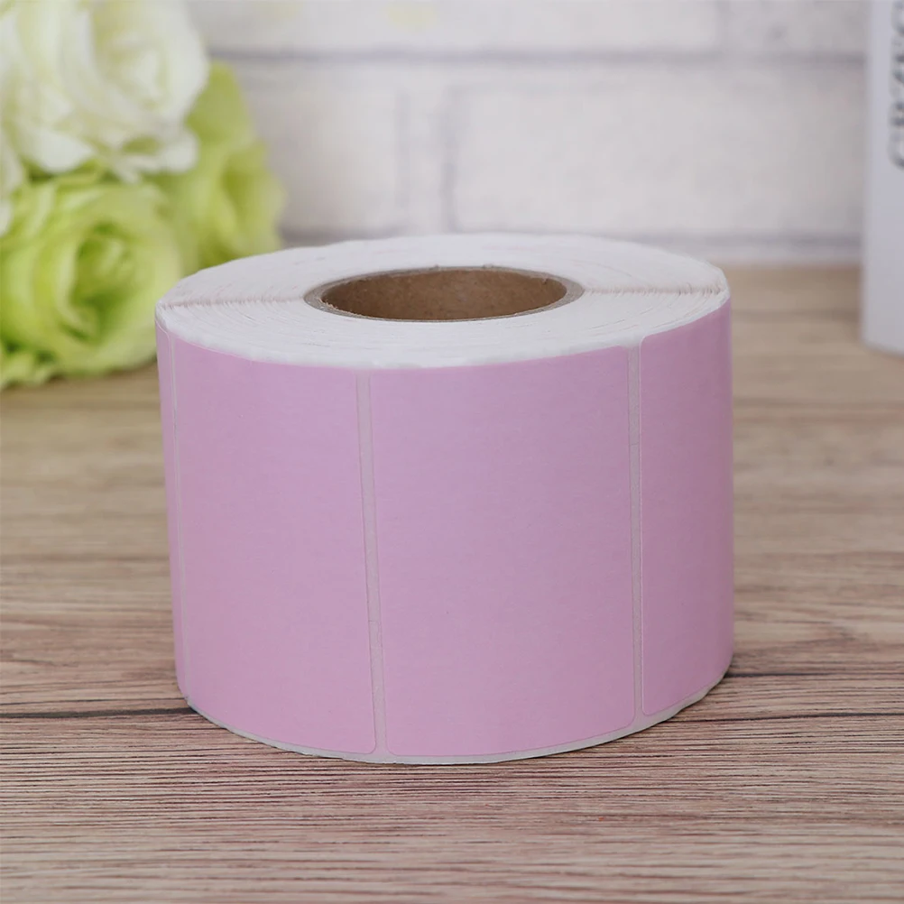 

2 Rolls Blank Thermal Labels Smooth Self Adhesive Shipping Label For Barcode Printing Express Sticker Name Labels Folder