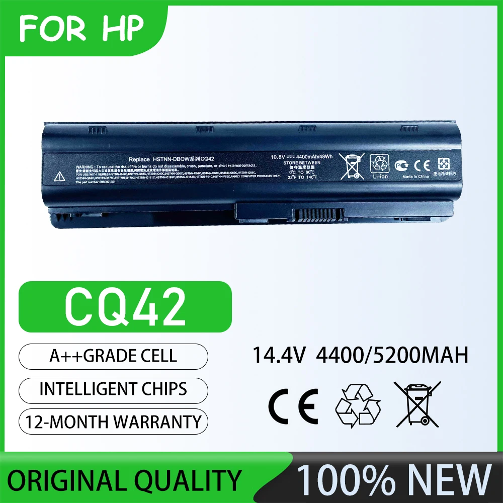 Nueva batería de ordenador portátil 10,8 V 5200mAh CQ42 MU06 para HP 2000 Notebook PC 2000z-100 CTO Notebook PC 430 Notebook PC