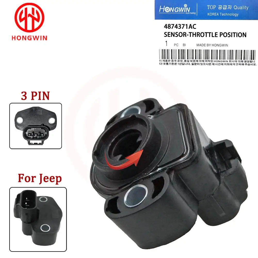 HONGWIN czujnik położenia przepustnicy OE 4874371AC 56027942 TPS324 TPS6024 dla Jeep Grand Cherokee Laredo Wrangler Se Sport 1997-2001