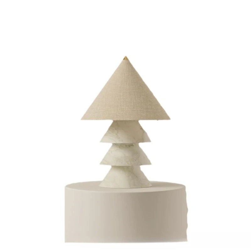 

Nordic light luxury, natural marble desk lamp, model room, living room and bedroom