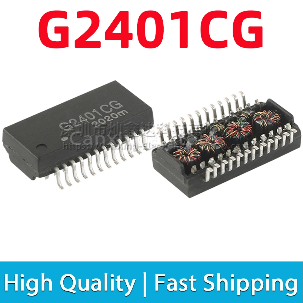 

5pcs G2401CG SOP24 SMD Network Transforme 1000 Base-t Ethernet Isolation Single Port Transformer Isolated Magnetic Filter