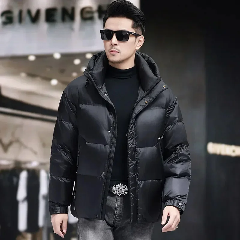 Designer Clothes Men Hooded Short Down Jacket Duck Men's Lightweight Padding 2025 Mens Winter Cold Male Coat