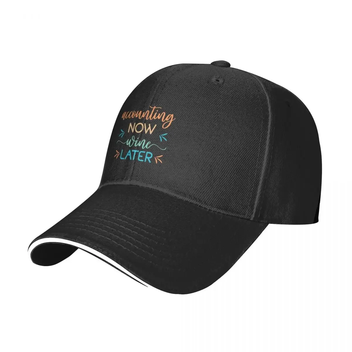 Accounting now wine later. Accounting funny Baseball Cap Streetwear hiking hat derby hat funny hat Women's Hats 2025 Men's