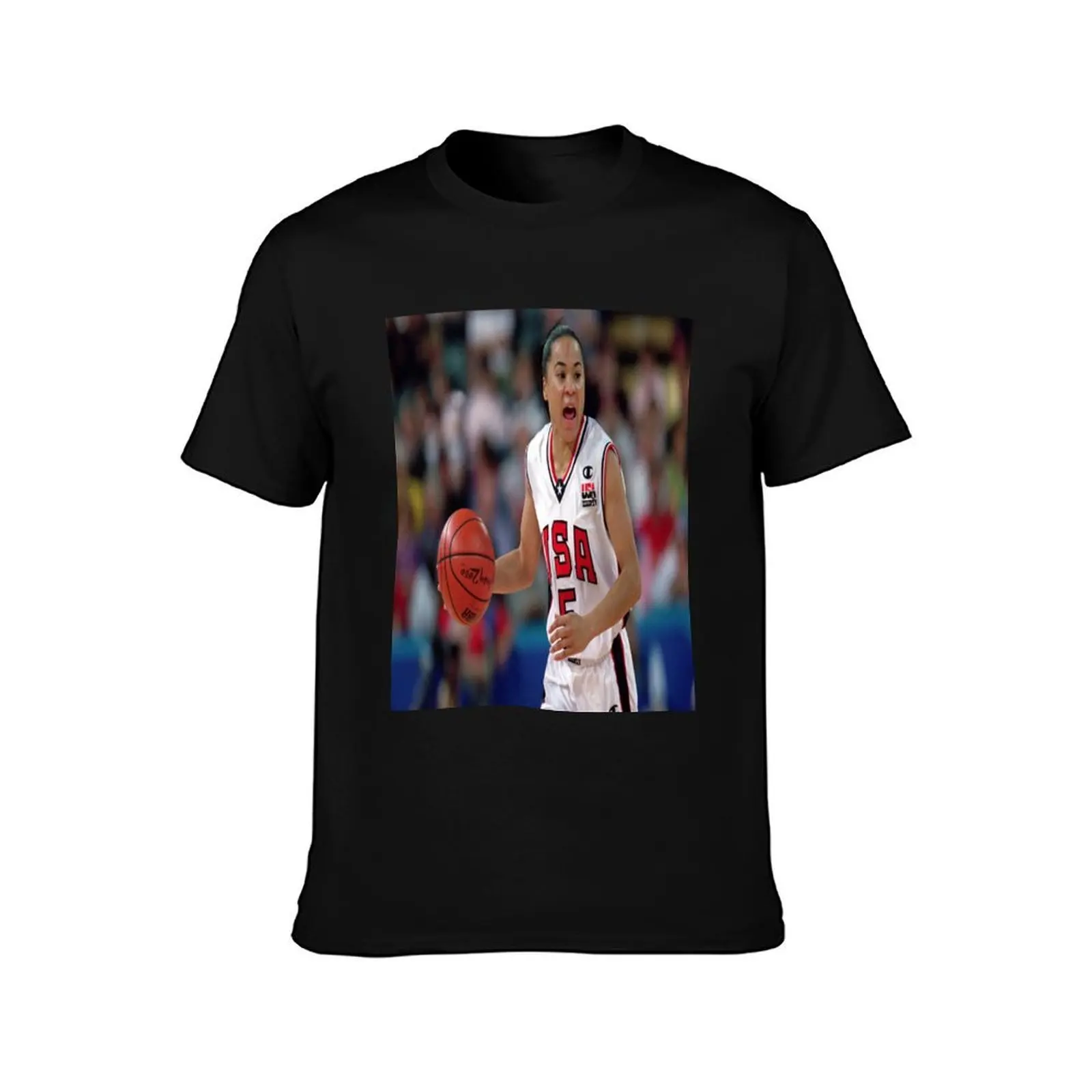 Dawn Staley T-Shirt, Summer Casual Cotton Tee, Oversized Streetwear Tops, Vintage Graphic Print, Loose Fit Short Sleeve
