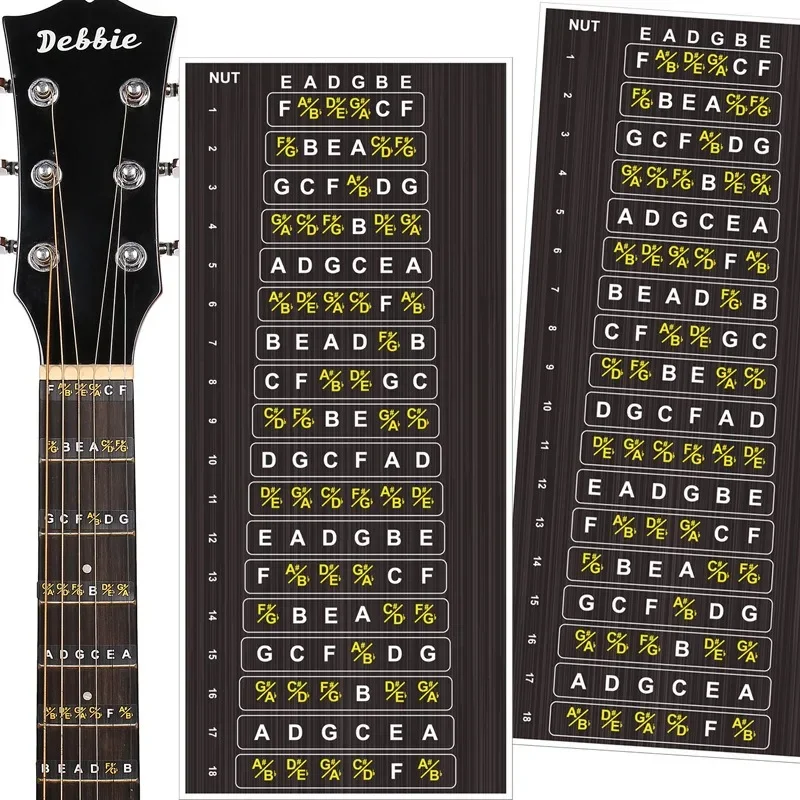 

1 Pc Guitar Fretboard Stickers Scale Note Sticker Suitable for Classic Acoustic Electric Guitar