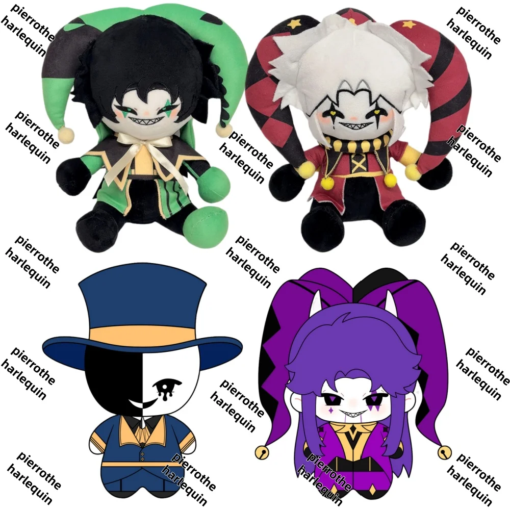 Pierrot Harlequin The Freak Circus Plüschtiere, Plüschpuppe, grün, schwarz, weiches Stofftier, Sammlerstück, Geschenk für Anime- und Spielfans