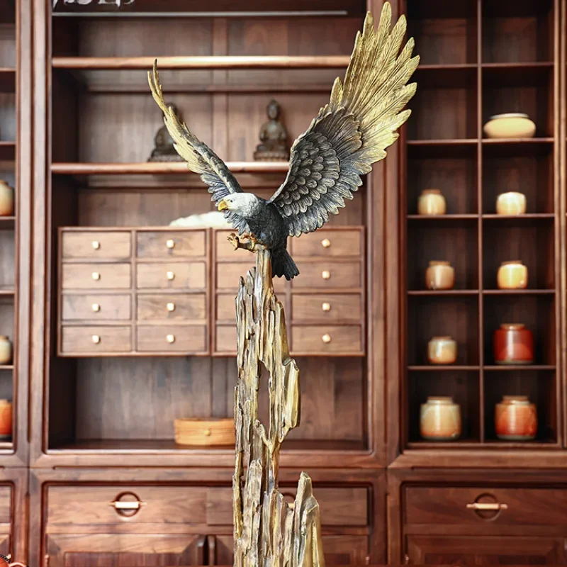 

Brass eagle ornament office decoration Dapeng wing spreading entrance decoration housewarming opening gift