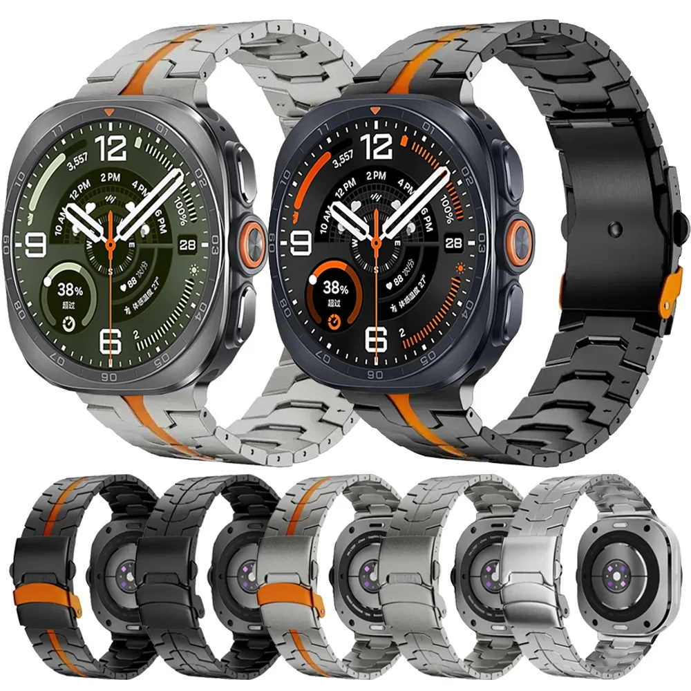 Titanium Metal Strap for Samsung Galaxy Watch Ultra 2-1 47mm Stainless Steel Advanced Watchband for Galaxy Watch Ultra 2025 Band
